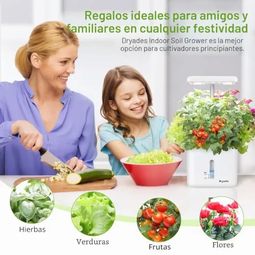 DRYADES Maceta Inteligente con Luz LED de Cultivo 17W y Riego Automático foto 4