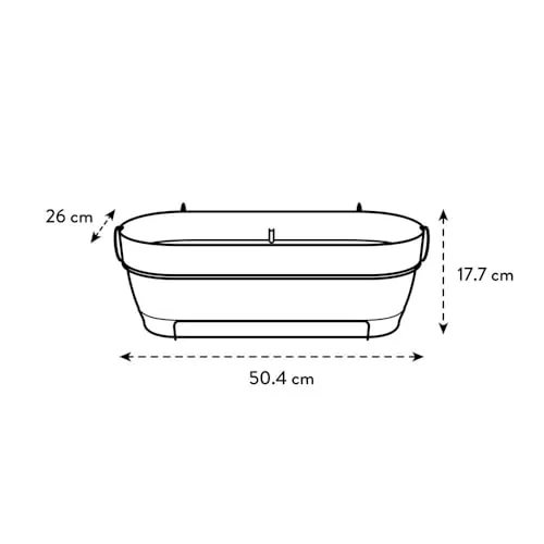 Elho Vibia Campana Trough allin1 50cm, Jardinera con Depósito y Plato Integrado foto 4