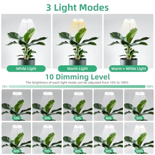 Mcbazel Lámpara de Plantas de Pinza, 24 LED, Altura Ajustable 61,5cm foto 2
