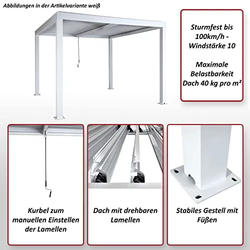 Mendler Pérgola Bioclimática HWC-L46 de Aluminio foto 1