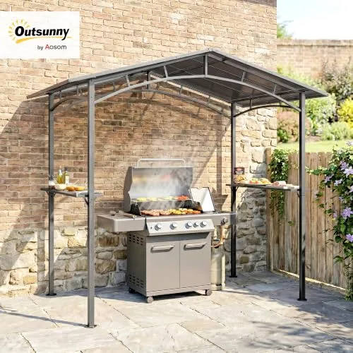 Outsunny Pérgola para Barbacoa con Estantes foto 1