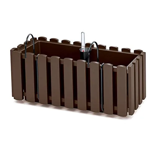 Prosperplast Boardee Fencycase, Maceta de Balcón Colgante con Sistema de Riego