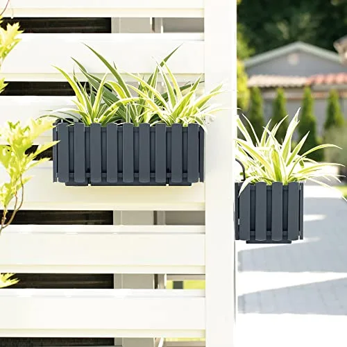 Prosperplast Boardee Fencycase, Maceta de Balcón Colgante con Sistema de Riego foto 1