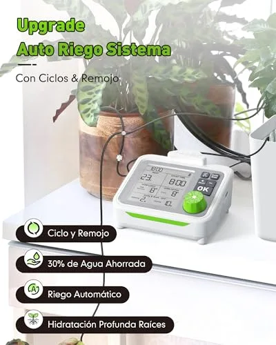 RAINPOINT Sistema de Riego Automático Recargable para 20 Plantas, Modo Cycle-Soak foto 1