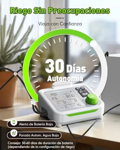 RAINPOINT Sistema de Riego Automático Recargable para 20 Plantas, Modo Cycle-Soak foto 5