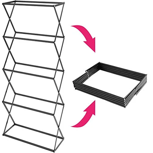 tectake Jardinera Vertical Compacta y Plegable con 4 Macetas, 52x21x127cm foto 4