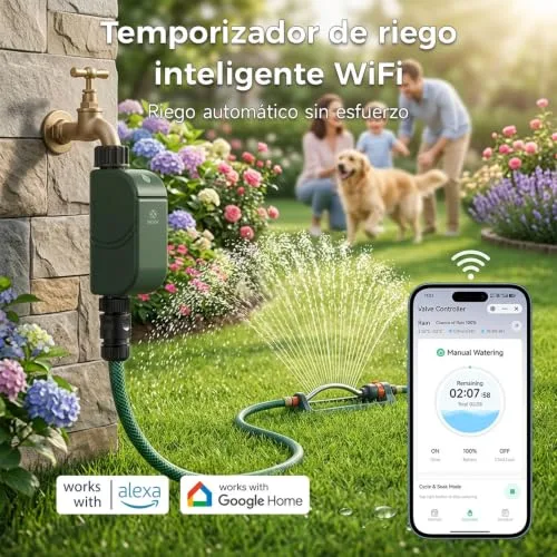 Woox Programador de Riego WiFi Inteligente, Sin Hub, IP65 foto 1