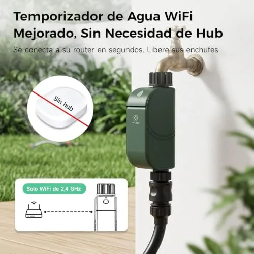 Woox Programador de Riego WiFi Inteligente, Sin Hub, IP65 foto 2