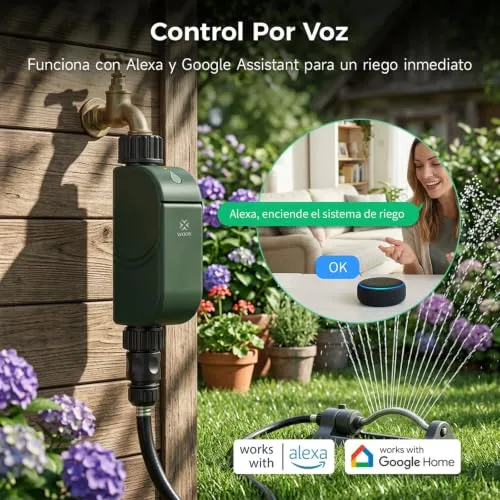 Woox Programador de Riego WiFi Inteligente, Sin Hub, IP65 foto 5