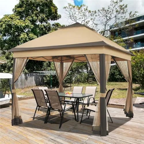 Yaheetech Carpa Plegable 3.3x3.3m Altura Ajustable foto 2
